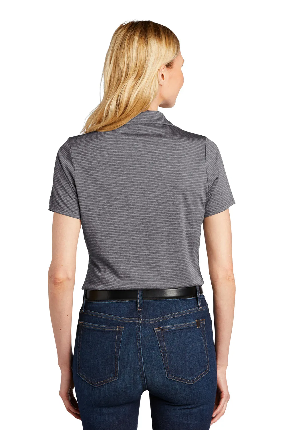 Port Authority Womens Moisture Wicking Shadow Stripe Short Sleeve Polo Shirt - Shadow Grey - Closeout  Premium quality Clothing Port-Authority