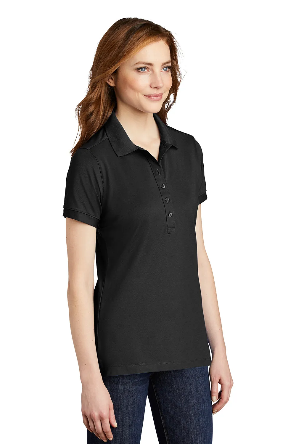 Port Authority Womens Moisture Wicking Short Sleeve Polo Shirt - Black  Premium quality Clothing Port-Authority