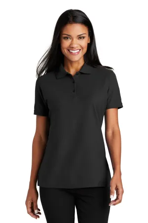 Port Authority Womens Moisture Wicking Short Sleeve Polo Shirt - Black  Premium quality Clothing Port-Authority