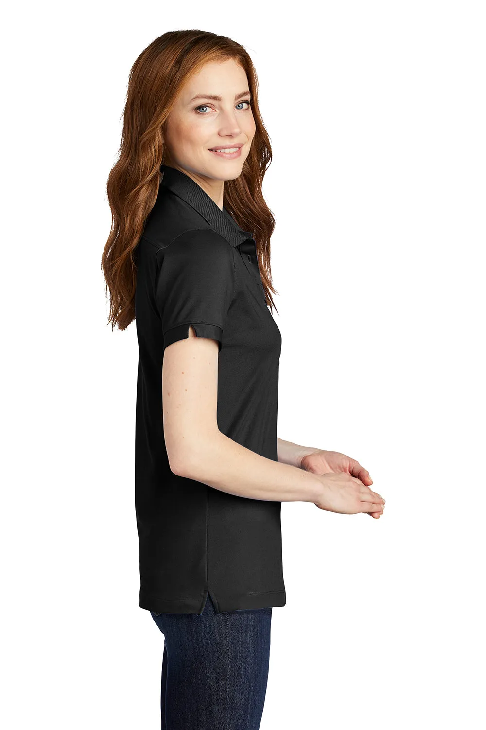 Port Authority Womens Moisture Wicking Short Sleeve Polo Shirt - Black  Premium quality Clothing Port-Authority