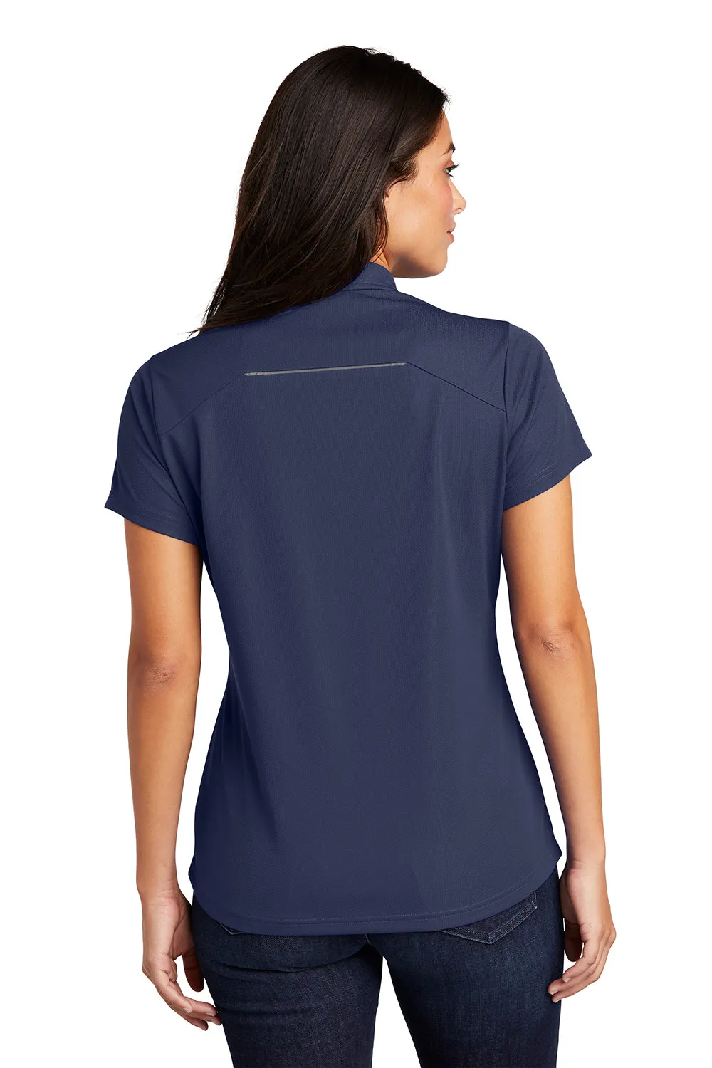 Port Authority Womens Moisture Wicking Short Sleeve Polo Shirt - True Navy Blue  Premium quality Clothing Port-Authority