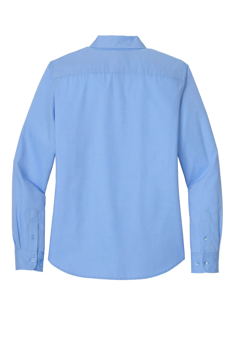 Port Authority Womens Nailhead Easy Care Long Sleeve Button Down Shirt - Swiss Blue  Premium quality Clothing Port-Authority