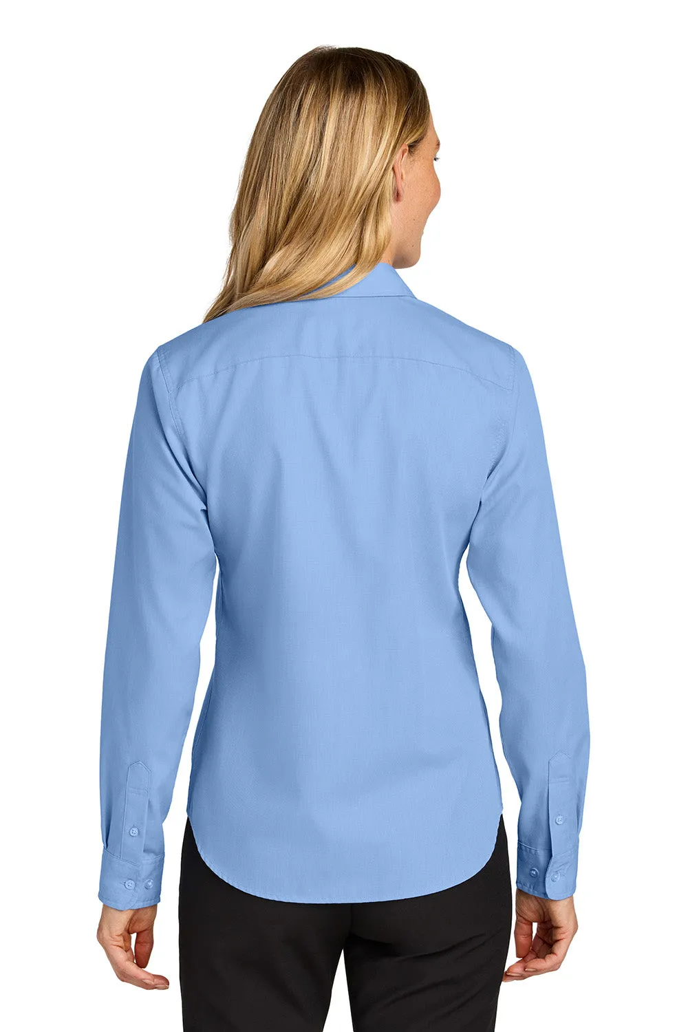 Port Authority Womens Nailhead Easy Care Long Sleeve Button Down Shirt - Swiss Blue  Premium quality Clothing Port-Authority