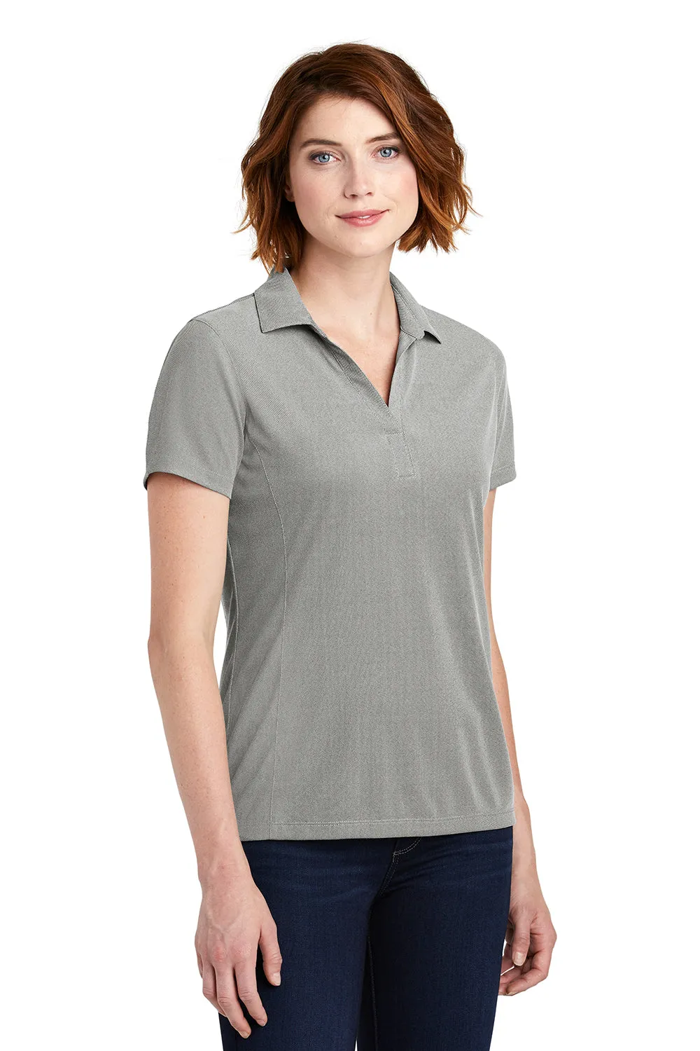 Port Authority Womens Oxford Moisture Wicking Short Sleeve Polo Shirt - Black  Premium quality Clothing Port-Authority
