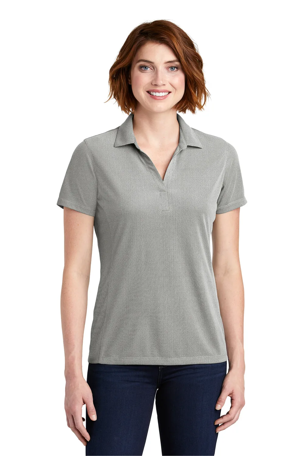 Port Authority Womens Oxford Moisture Wicking Short Sleeve Polo Shirt - Black  Premium quality Clothing Port-Authority