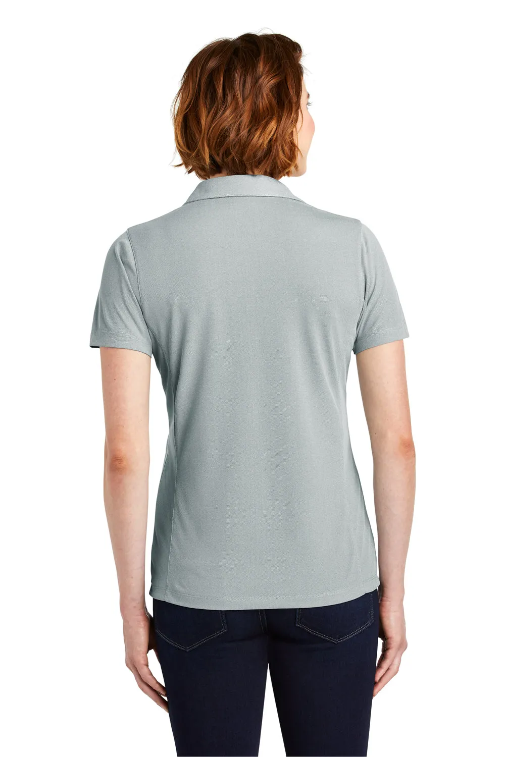 Port Authority Womens Oxford Moisture Wicking Short Sleeve Polo Shirt - Gusty Grey  Premium quality Clothing Port-Authority