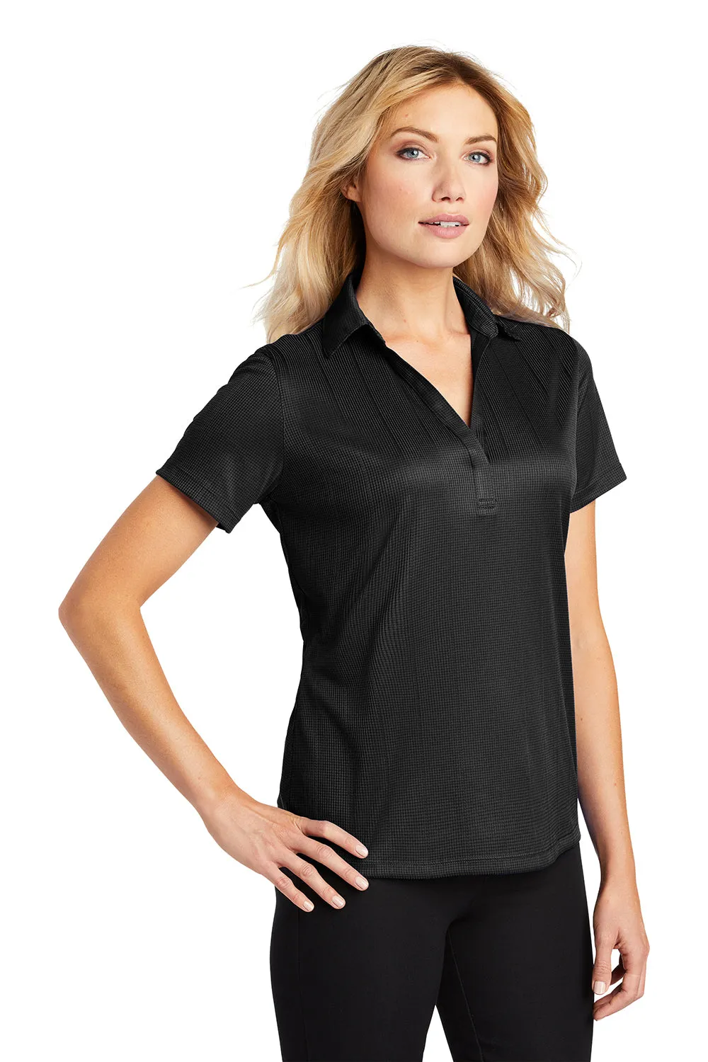 Port Authority Womens Performance Moisture Wicking Short Sleeve Polo Shirt - Black  Premium quality Clothing Port-Authority