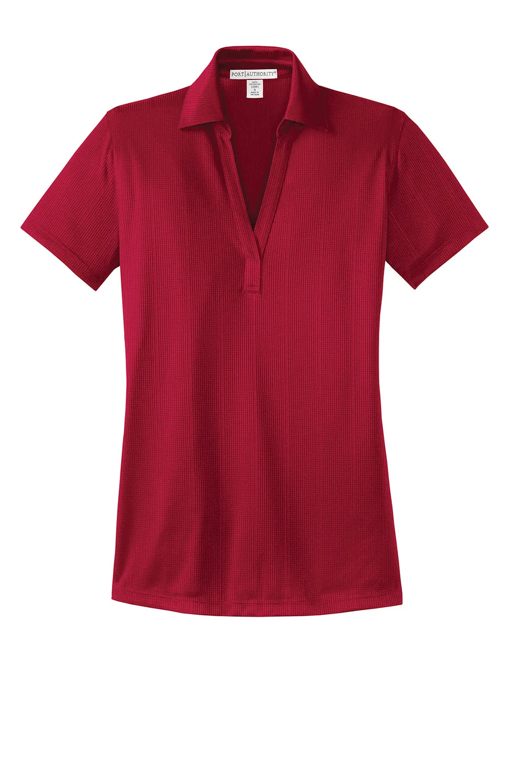 Port Authority Womens Performance Moisture Wicking Short Sleeve Polo Shirt - Rich Red  Premium quality Clothing Port-Authority