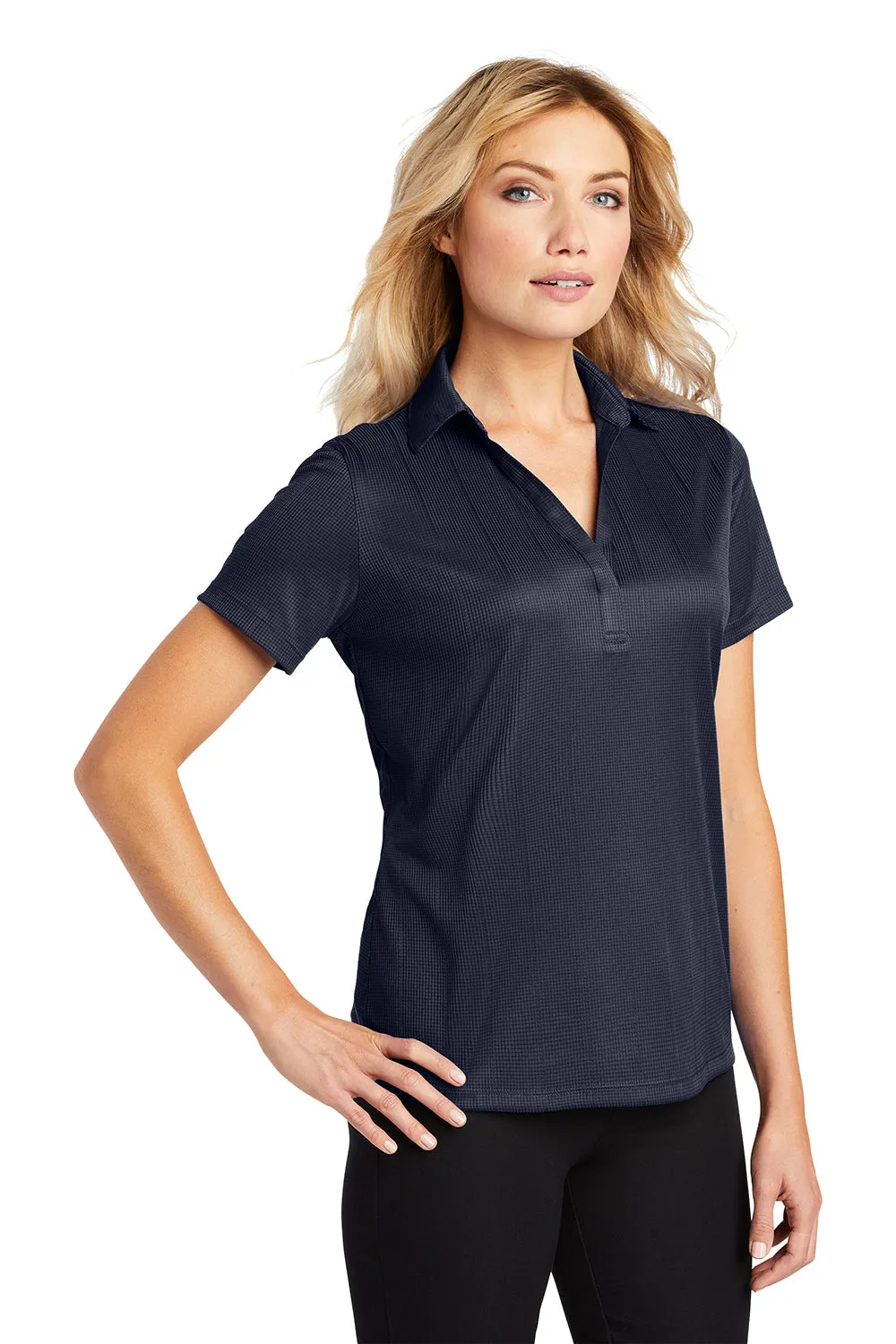 Port Authority Womens Performance Moisture Wicking Short Sleeve Polo Shirt - True Navy Blue  Premium quality Clothing Port-Authority