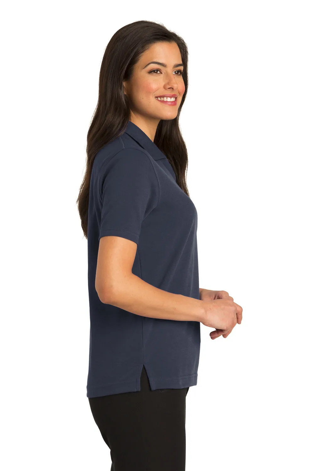 Port Authority Womens Rapid Dry Moisture Wicking Short Sleeve Polo Shirt - Classic Navy Blue  Premium quality Clothing Port-Authority