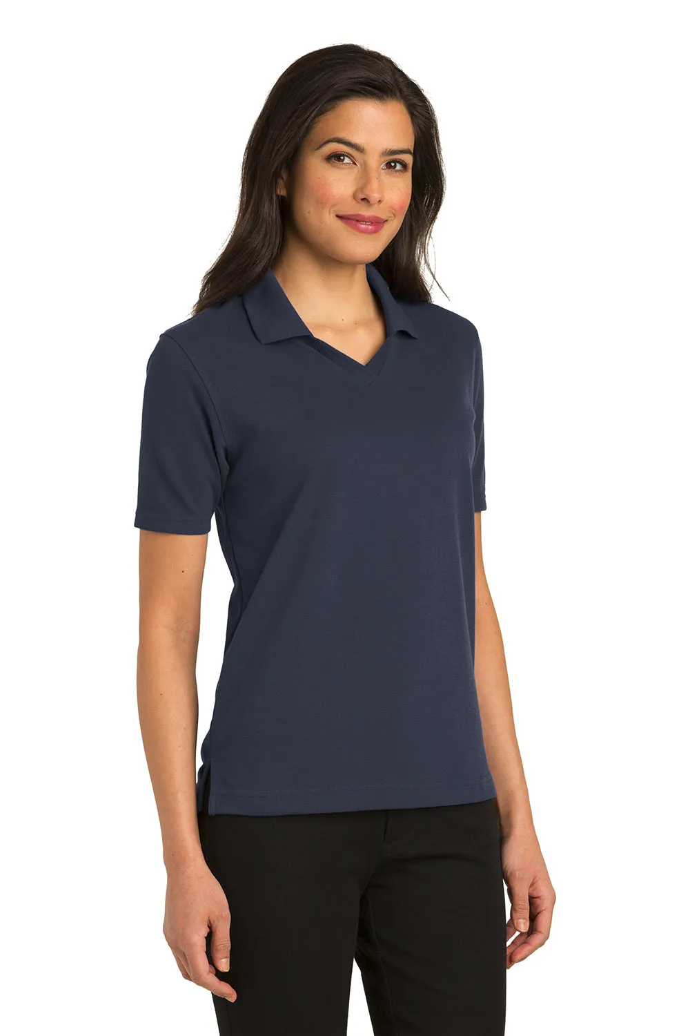 Port Authority Womens Rapid Dry Moisture Wicking Short Sleeve Polo Shirt - Classic Navy Blue  Premium quality Clothing Port-Authority
