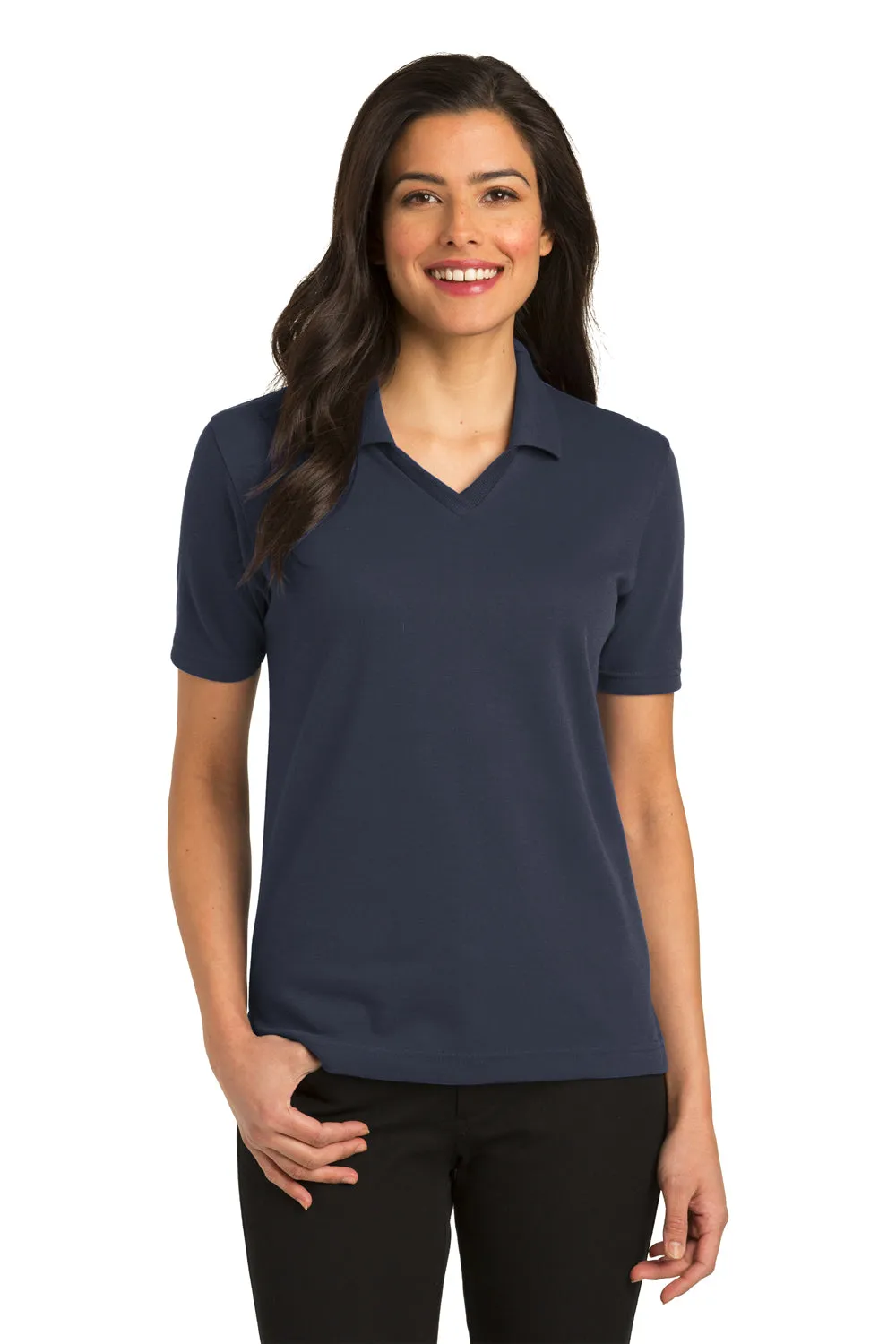Port Authority Womens Rapid Dry Moisture Wicking Short Sleeve Polo Shirt - Classic Navy Blue  Premium quality Clothing Port-Authority