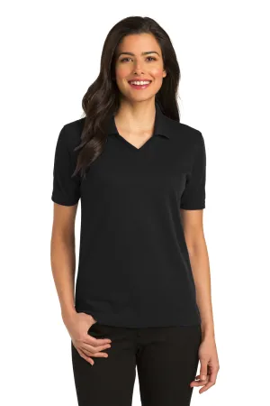 Port Authority Womens Rapid Dry Moisture Wicking Short Sleeve Polo Shirt - Jet Black  Premium quality Clothing Port-Authority