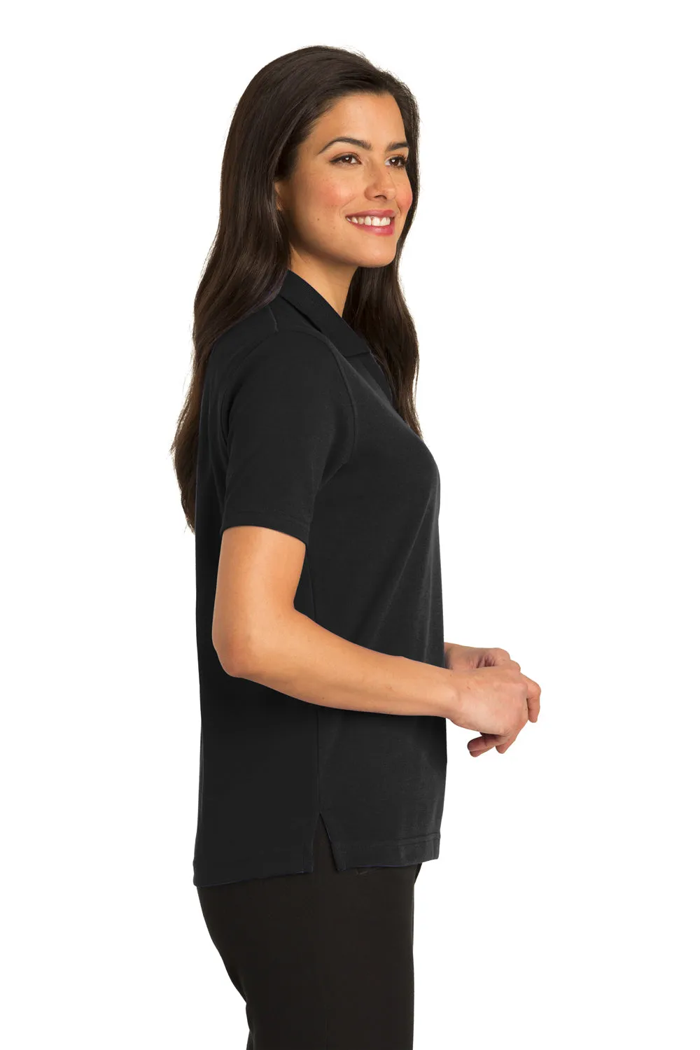 Port Authority Womens Rapid Dry Moisture Wicking Short Sleeve Polo Shirt - Jet Black  Premium quality Clothing Port-Authority