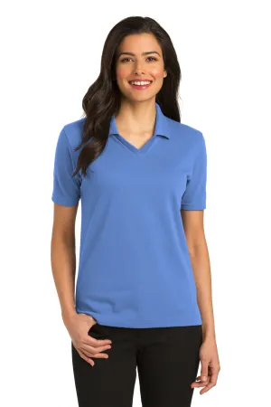 Port Authority Womens Rapid Dry Moisture Wicking Short Sleeve Polo Shirt - Riviera Blue - Closeout  Premium quality Clothing Port-Authority