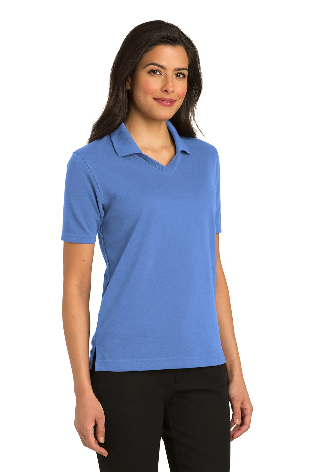 Port Authority Womens Rapid Dry Moisture Wicking Short Sleeve Polo Shirt - Riviera Blue - Closeout  Premium quality Clothing Port-Authority