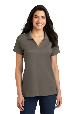 Port Authority Womens Rapid Dry Moisture Wicking Short Sleeve Polo Shirt - Smoke Grey  Premium quality Clothing Port-Authority
