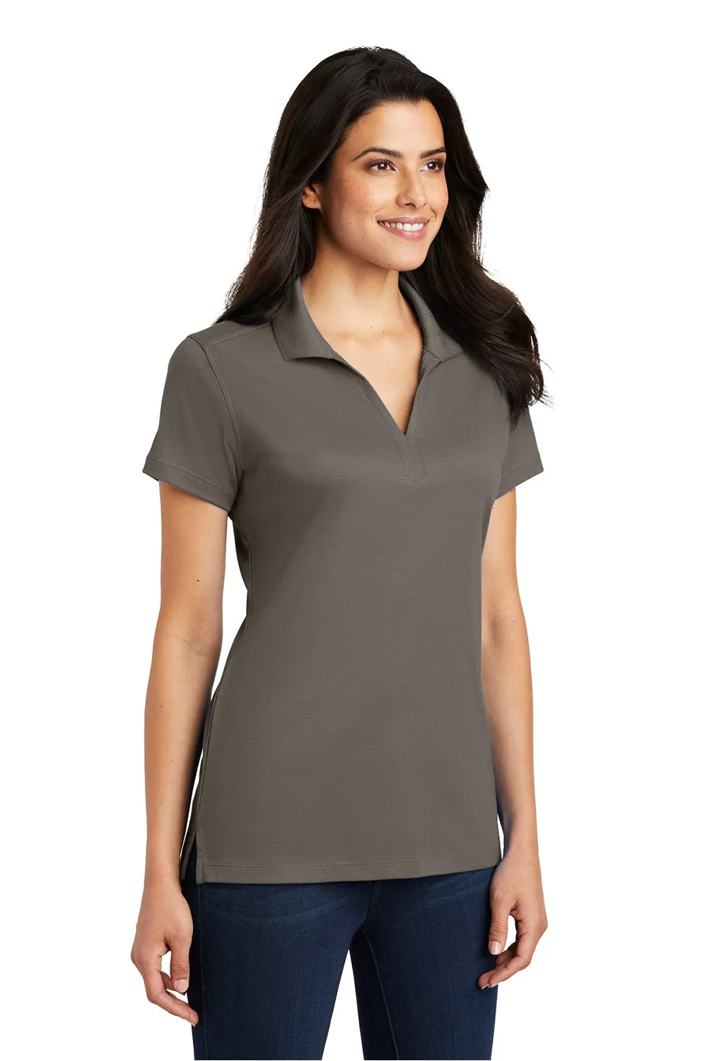Port Authority Womens Rapid Dry Moisture Wicking Short Sleeve Polo Shirt - Smoke Grey  Premium quality Clothing Port-Authority