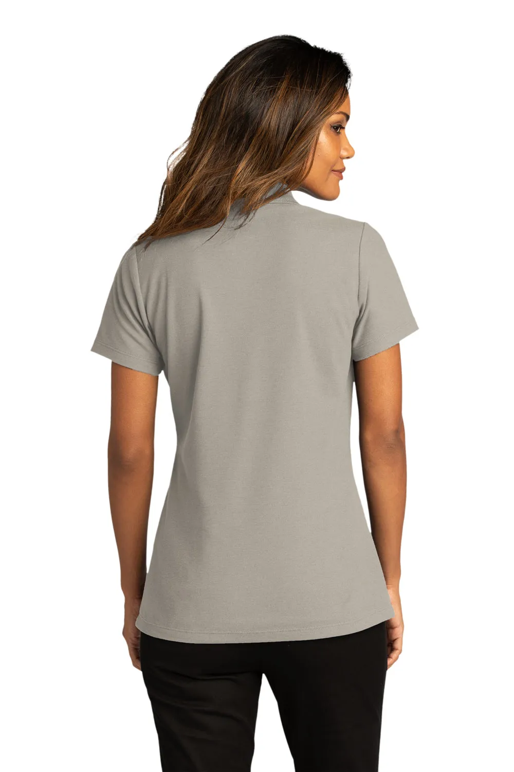 Port Authority Womens React SuperPro Snag Resistant Short Sleeve Polo Shirt - Gusty Grey  Premium quality Clothing Port-Authority