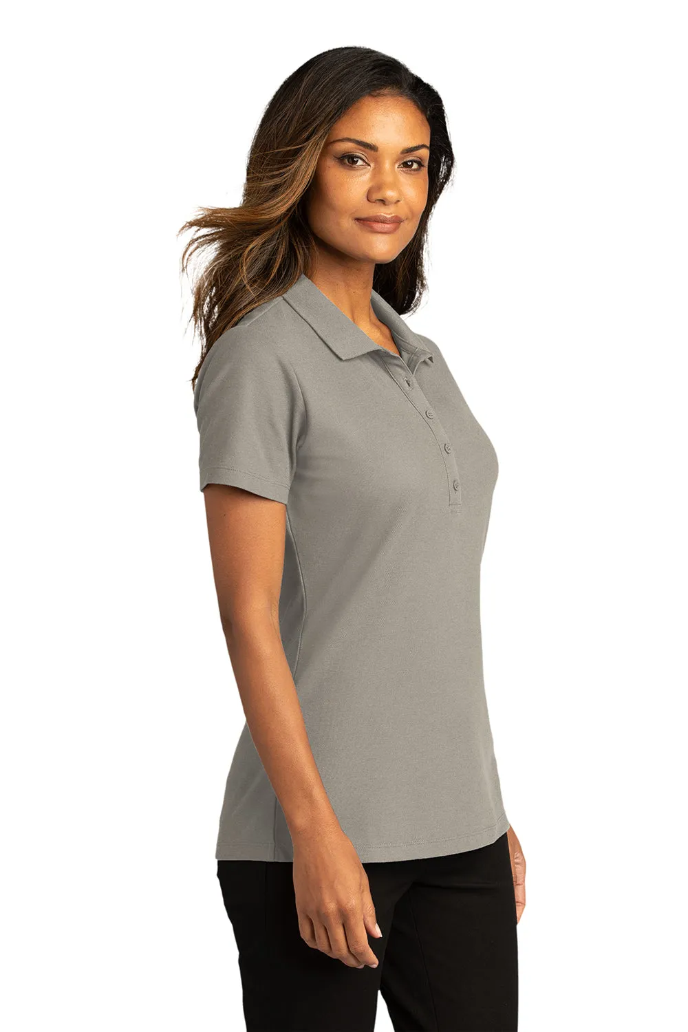 Port Authority Womens React SuperPro Snag Resistant Short Sleeve Polo Shirt - Gusty Grey  Premium quality Clothing Port-Authority