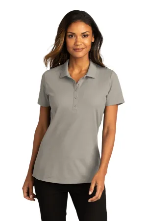 Port Authority Womens React SuperPro Snag Resistant Short Sleeve Polo Shirt - Gusty Grey  Premium quality Clothing Port-Authority