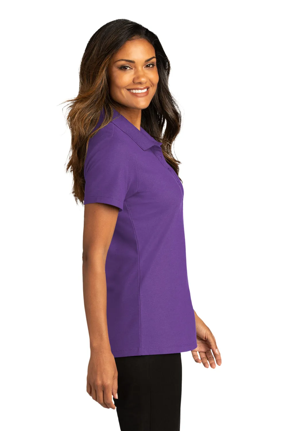 Port Authority Womens React SuperPro Snag Resistant Short Sleeve Polo Shirt - Purple  Premium quality Clothing Port-Authority