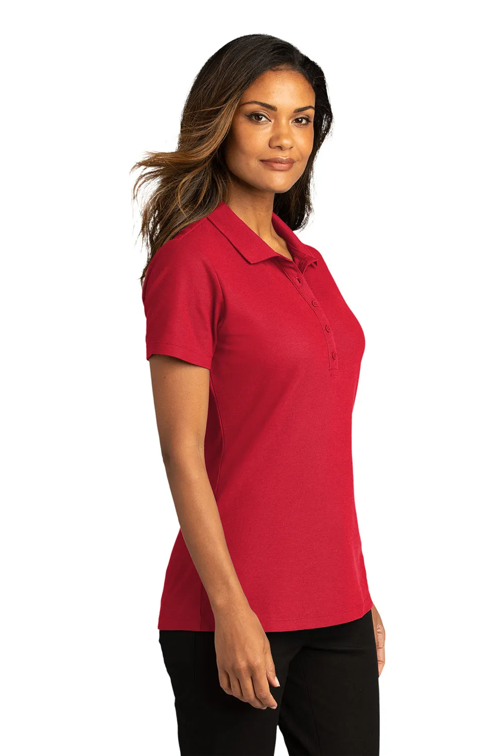 Port Authority Womens React SuperPro Snag Resistant Short Sleeve Polo Shirt - Rich Red  Premium quality Clothing Port-Authority