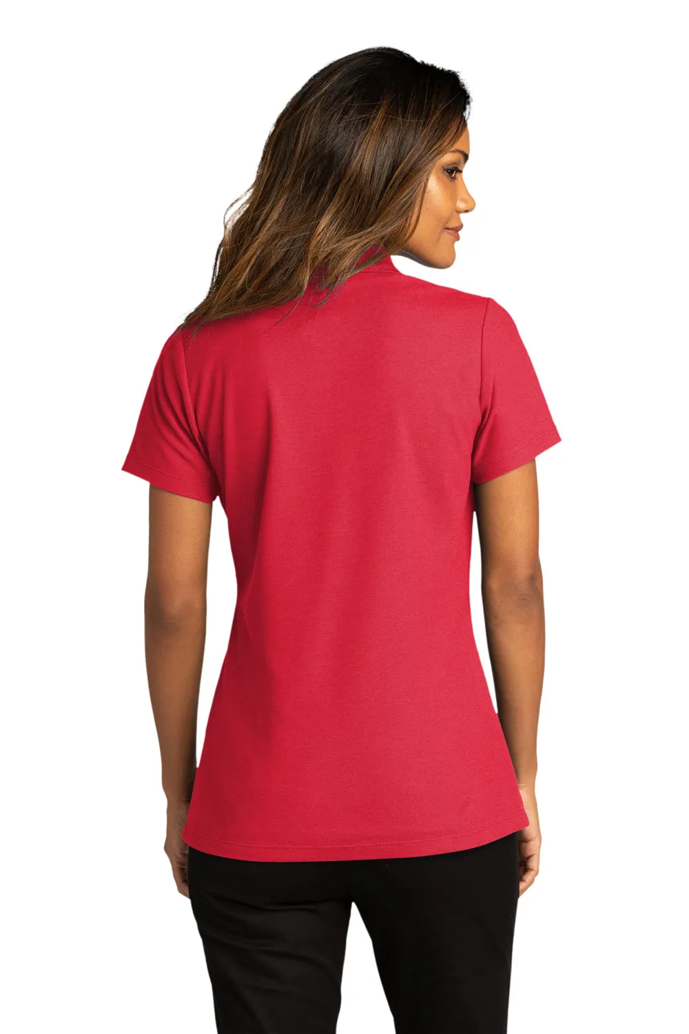 Port Authority Womens React SuperPro Snag Resistant Short Sleeve Polo Shirt - Rich Red  Premium quality Clothing Port-Authority