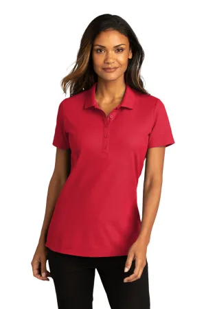 Port Authority Womens React SuperPro Snag Resistant Short Sleeve Polo Shirt - Rich Red  Premium quality Clothing Port-Authority