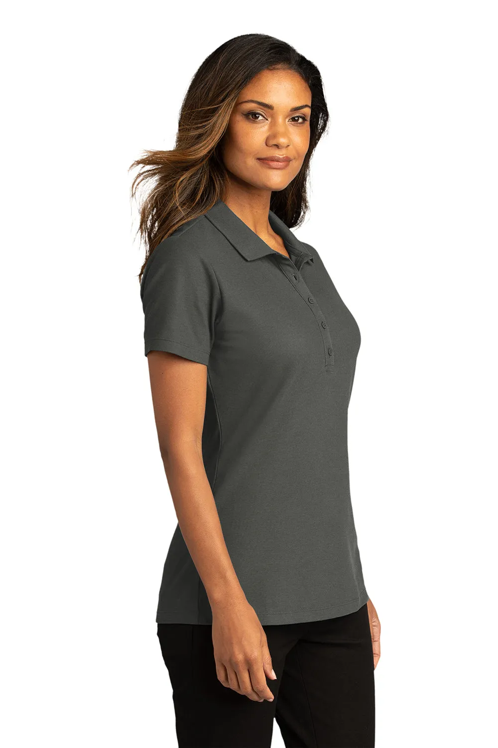 Port Authority Womens React SuperPro Snag Resistant Short Sleeve Polo Shirt - Storm Grey  Premium quality Clothing Port-Authority