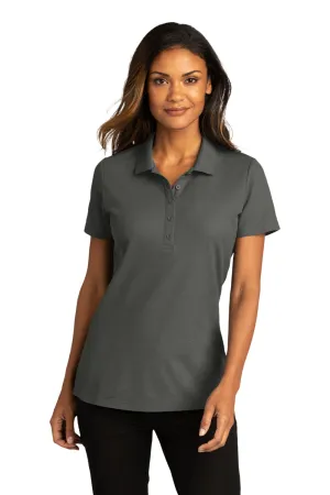 Port Authority Womens React SuperPro Snag Resistant Short Sleeve Polo Shirt - Storm Grey  Premium quality Clothing Port-Authority