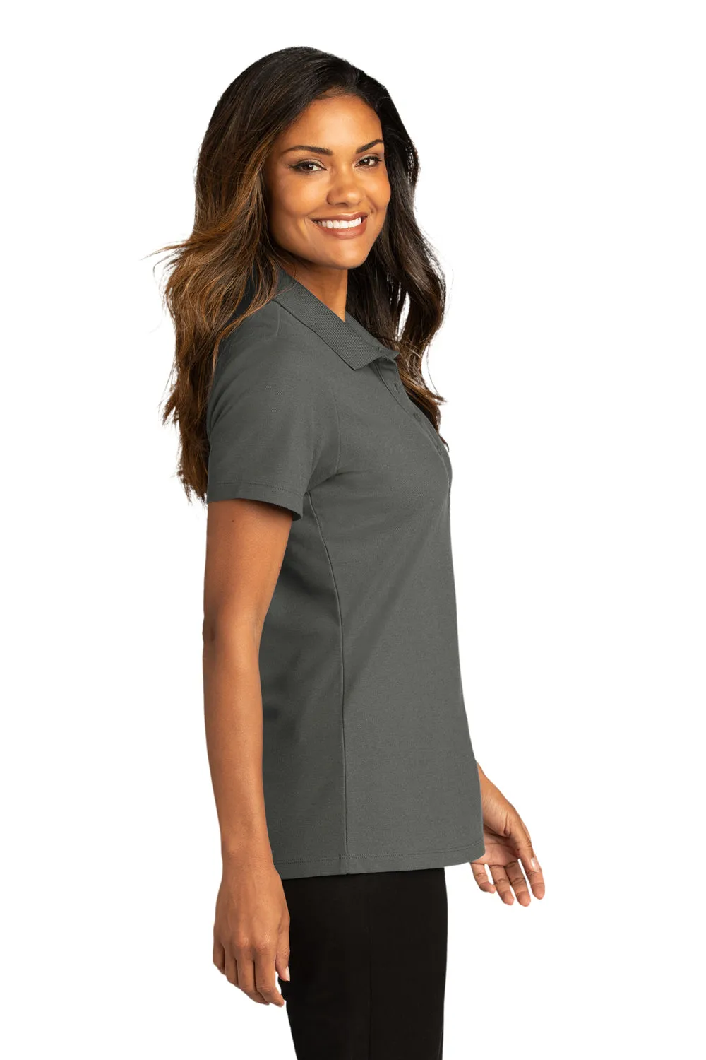 Port Authority Womens React SuperPro Snag Resistant Short Sleeve Polo Shirt - Storm Grey  Premium quality Clothing Port-Authority