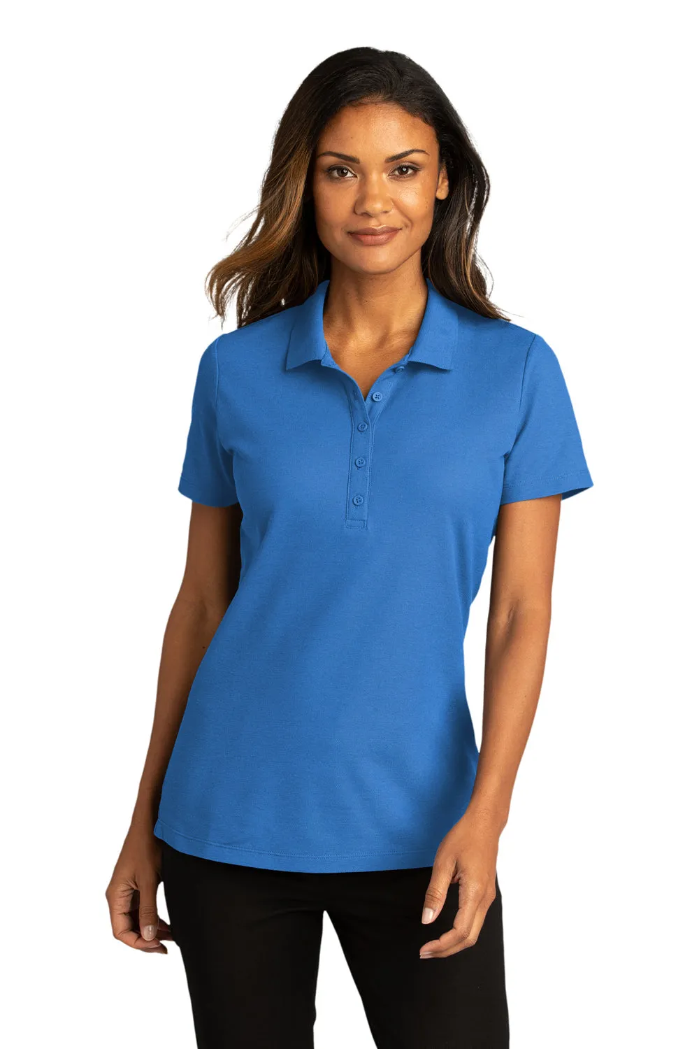 Port Authority Womens React SuperPro Snag Resistant Short Sleeve Polo Shirt - Strong Blue  Premium quality Clothing Port-Authority