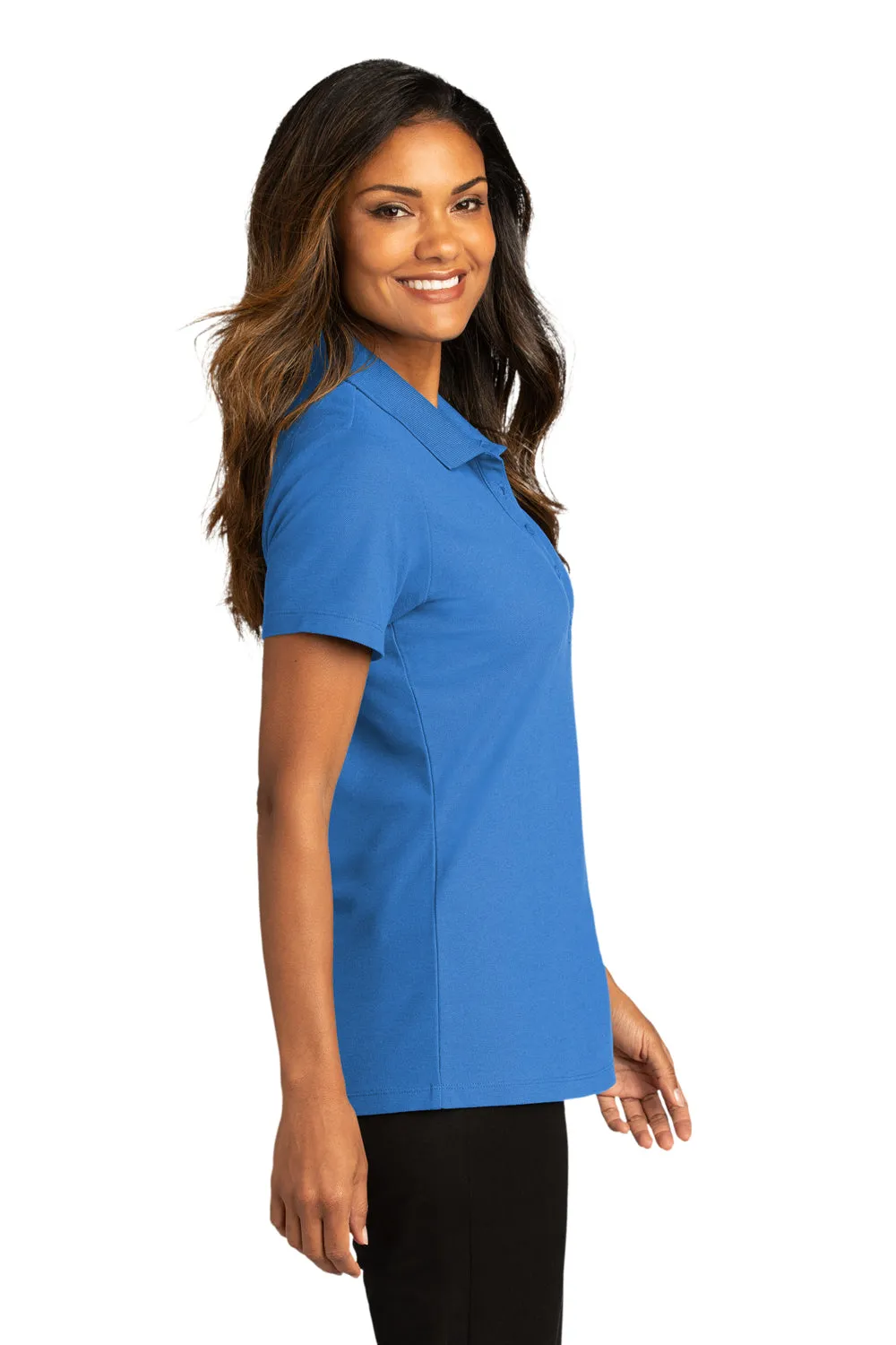 Port Authority Womens React SuperPro Snag Resistant Short Sleeve Polo Shirt - Strong Blue  Premium quality Clothing Port-Authority
