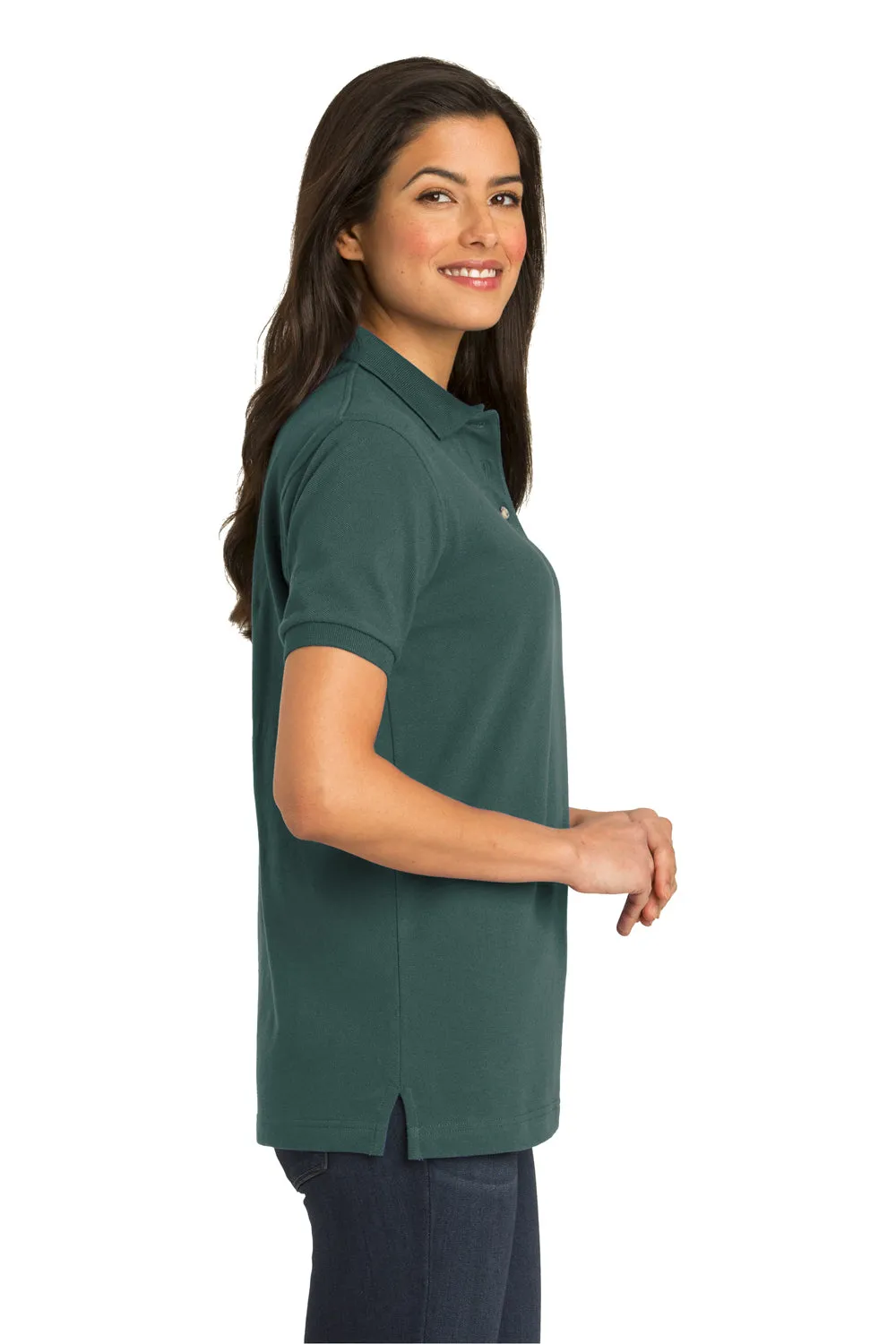 Port Authority Womens Shrink Resistant Short Sleeve Polo Shirt - Dark Green - Closeout  Premium quality Clothing Port-Authority
