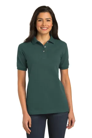 Port Authority Womens Shrink Resistant Short Sleeve Polo Shirt - Dark Green - Closeout  Premium quality Clothing Port-Authority