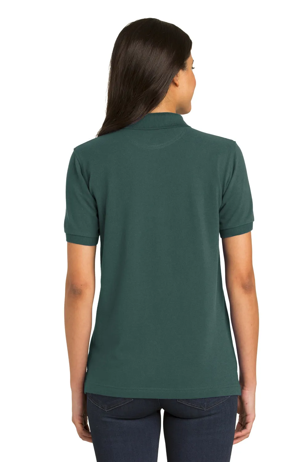 Port Authority Womens Shrink Resistant Short Sleeve Polo Shirt - Dark Green - Closeout  Premium quality Clothing Port-Authority