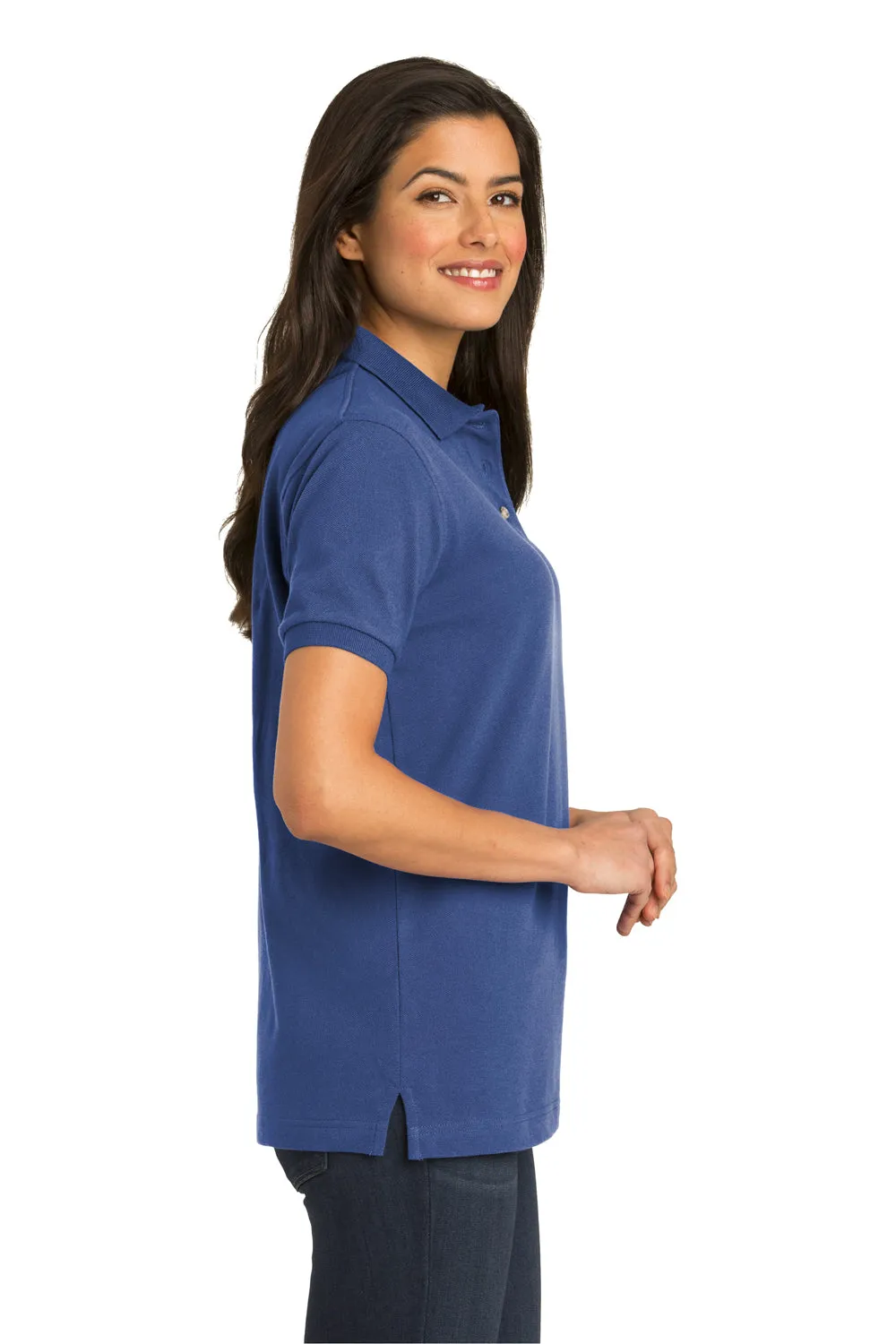 Port Authority Womens Shrink Resistant Short Sleeve Polo Shirt - Royal Blue  Premium quality Clothing Port-Authority