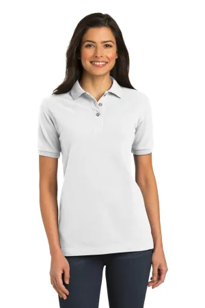 Port Authority Womens Shrink Resistant Short Sleeve Polo Shirt - White  Premium quality Clothing Port-Authority