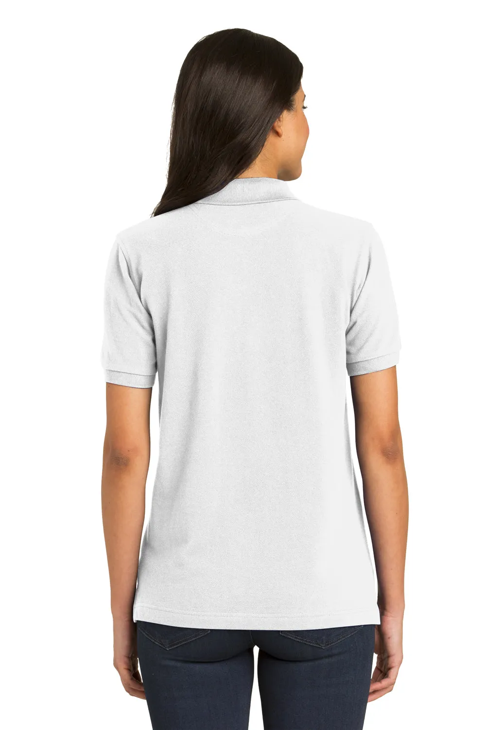 Port Authority Womens Shrink Resistant Short Sleeve Polo Shirt - White  Premium quality Clothing Port-Authority