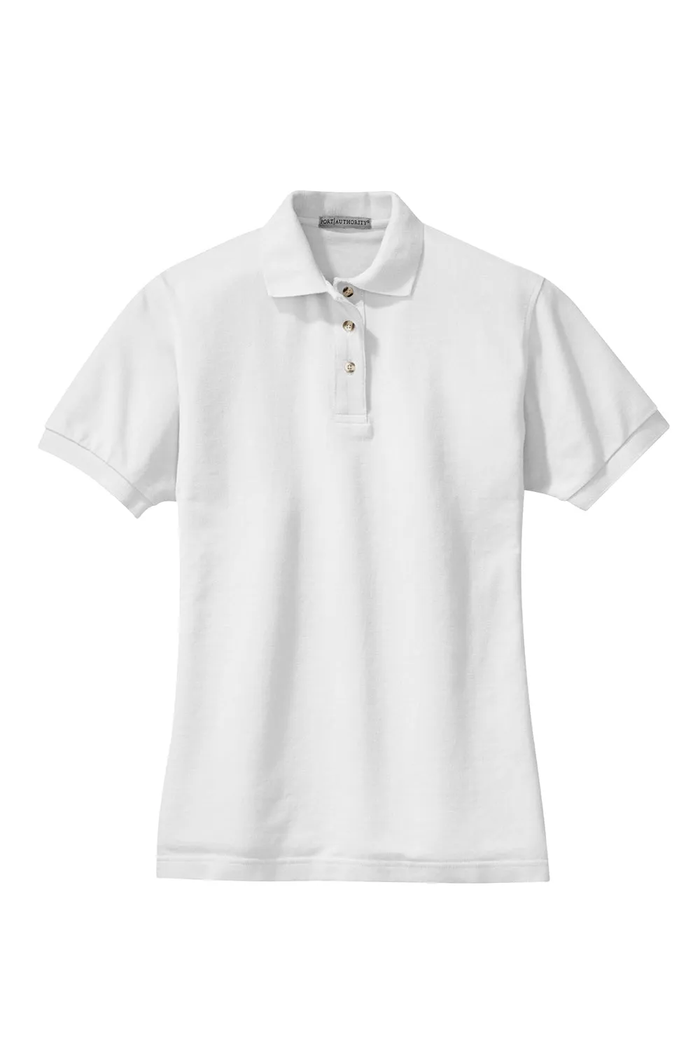 Port Authority Womens Shrink Resistant Short Sleeve Polo Shirt - White  Premium quality Clothing Port-Authority