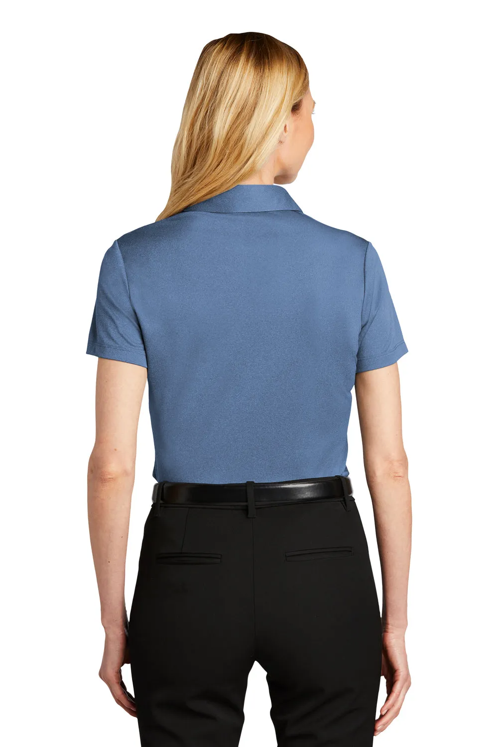 Port Authority Womens Silk Touch Performance Moisture Wicking Short Sleeve Polo Shirt - Heather Moonlight Blue  Premium quality Clothing Port-Authority