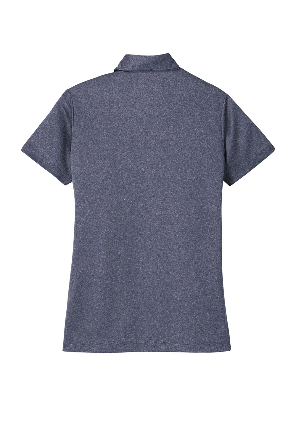 Port Authority Womens Silk Touch Performance Moisture Wicking Short Sleeve Polo Shirt - Heather Navy Blue  Premium quality Clothing Port-Authority