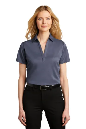 Port Authority Womens Silk Touch Performance Moisture Wicking Short Sleeve Polo Shirt - Heather Navy Blue  Premium quality Clothing Port-Authority