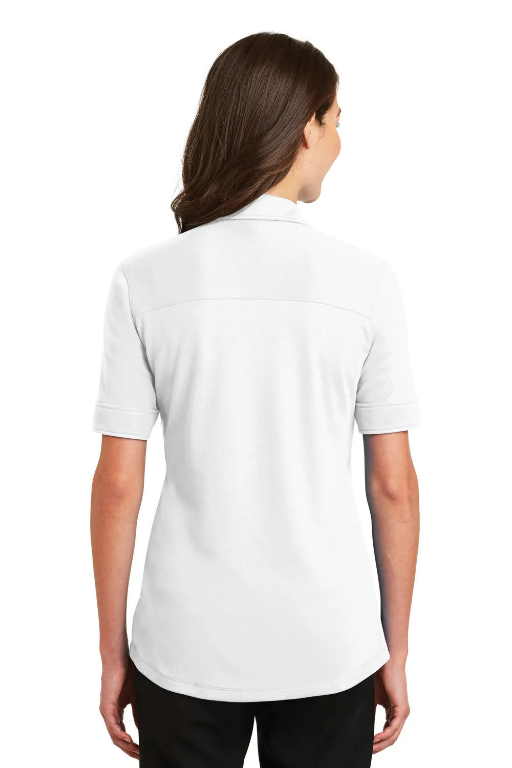Port Authority Womens Silk Touch Performance Moisture Wicking Short Sleeve Polo Shirt - White - Closeout  Premium quality Clothing Port-Authority