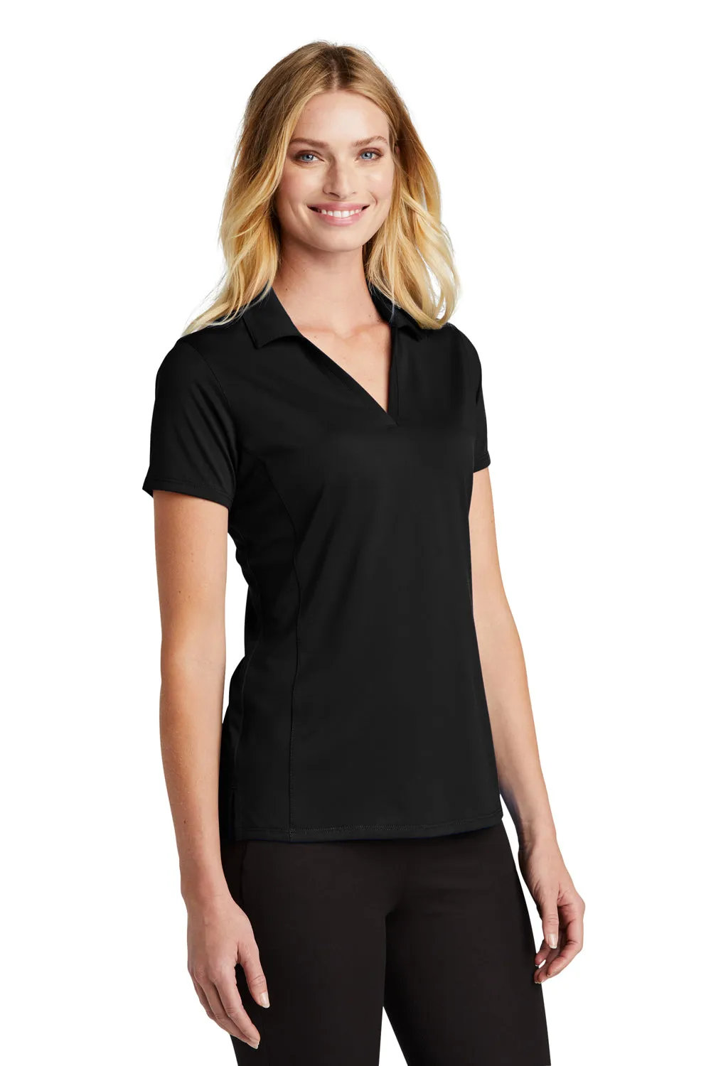 Port Authority Womens Staff Performance Moisture Wicking Short Sleeve Polo Shirt - Black  Premium quality Clothing Port-Authority