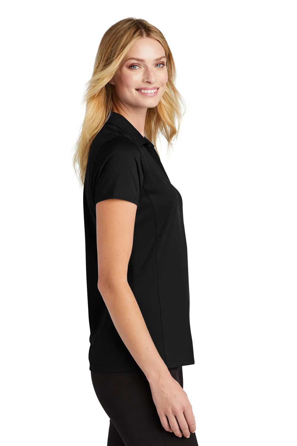 Port Authority Womens Staff Performance Moisture Wicking Short Sleeve Polo Shirt - Black  Premium quality Clothing Port-Authority