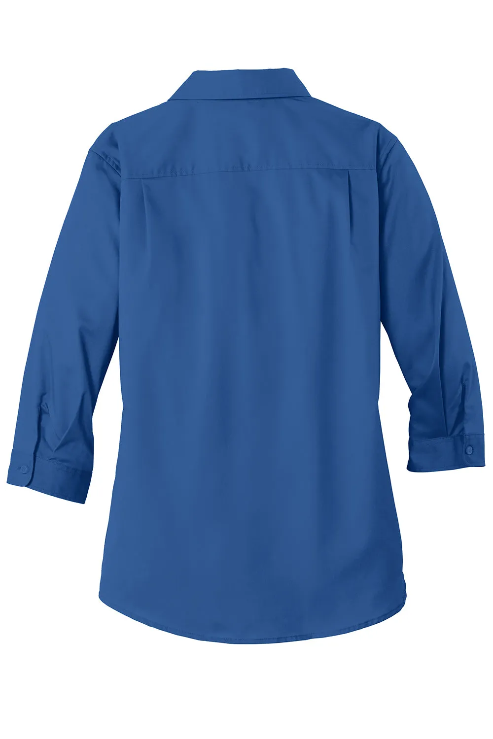 Port Authority Womens SuperPro Wrinkle Resistant 3/4 Sleeve Button Down Shirt - True Blue  Premium quality Clothing Port-Authority