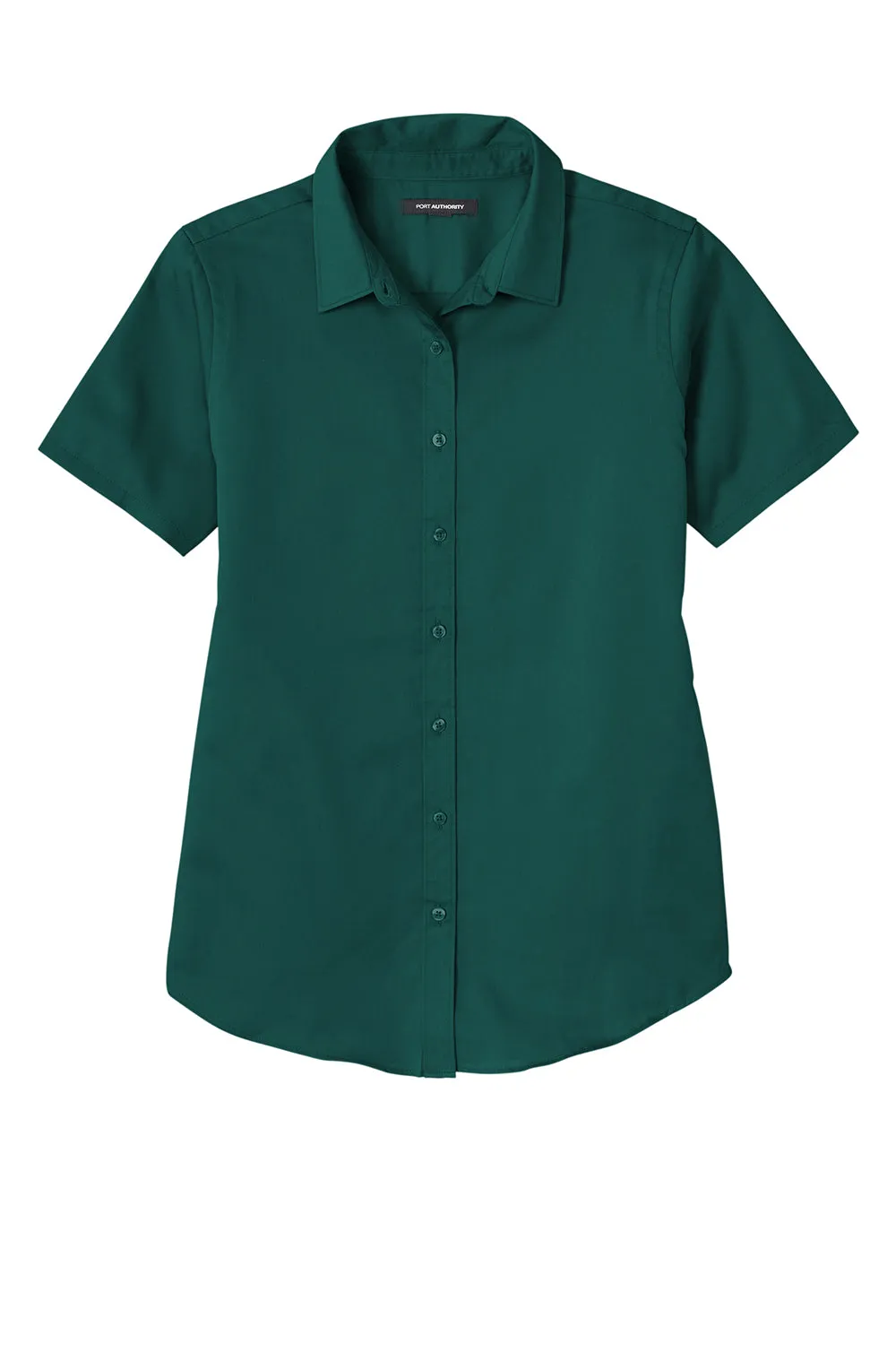 Port Authority Womens SuperPro Wrinkle Resistant React Short Sleeve Button Down Shirt - Marine Green - Closeout  Premium quality Clothing Port-Authority