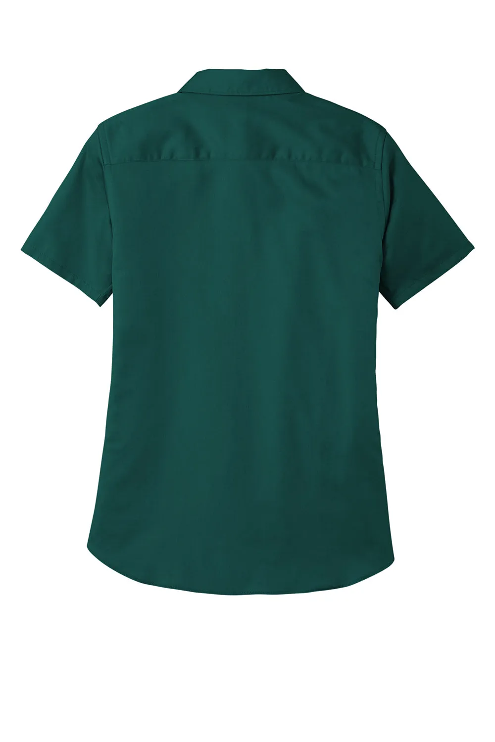 Port Authority Womens SuperPro Wrinkle Resistant React Short Sleeve Button Down Shirt - Marine Green - Closeout  Premium quality Clothing Port-Authority